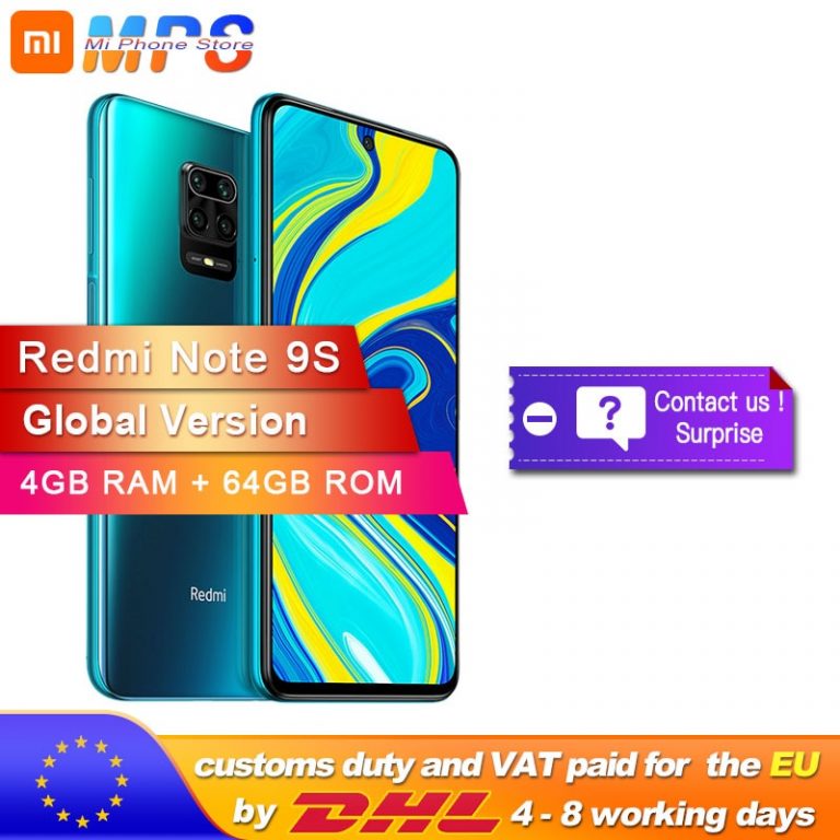 Xiaomi Redmi Note 9S 64GB 4GB Global Version smartphone Snapdragon