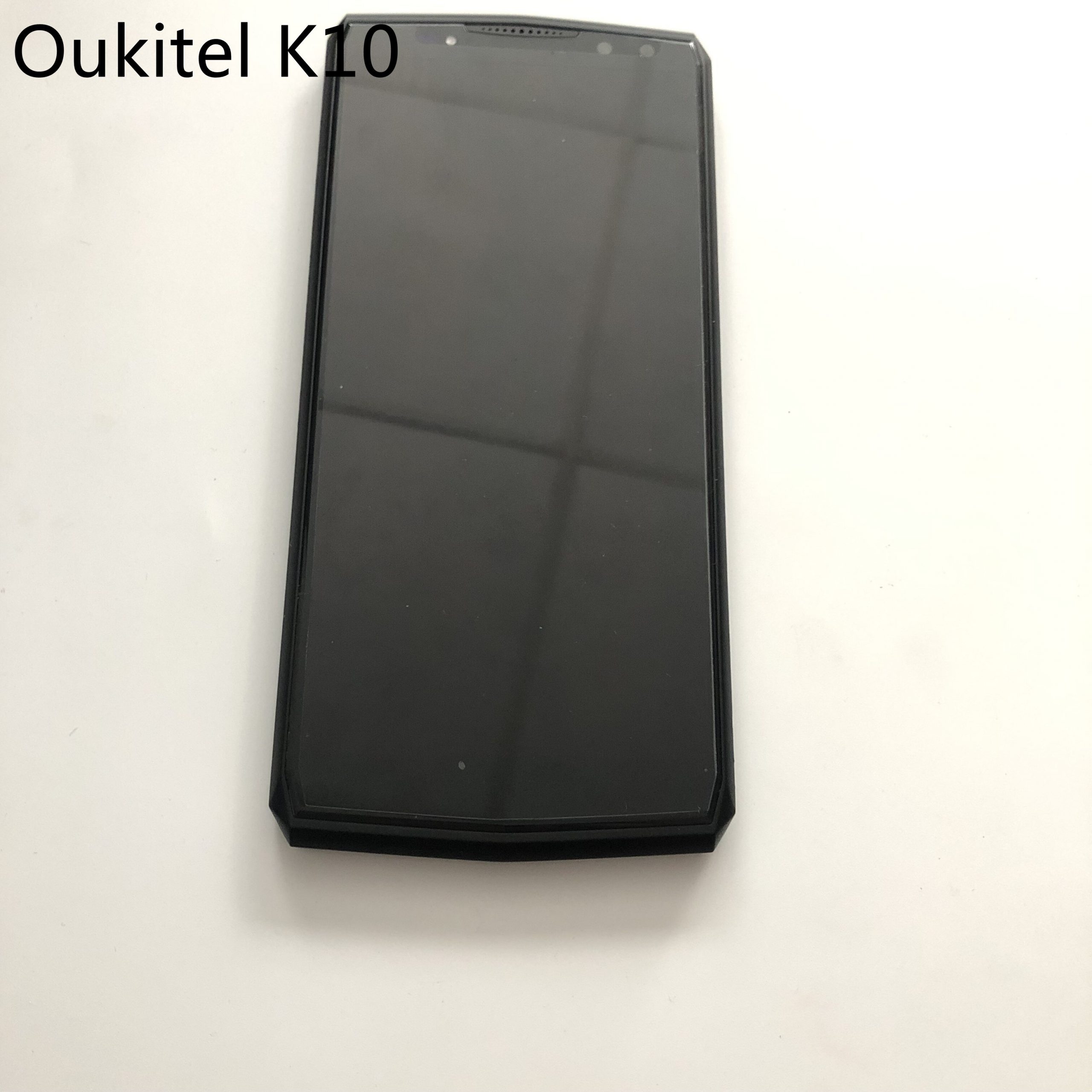 Used LCD Display Screen + Touch Screen + Frame For Oukitel K10 MTK6763 Octa Core 6.0 inch 2160x1080 Smartphone