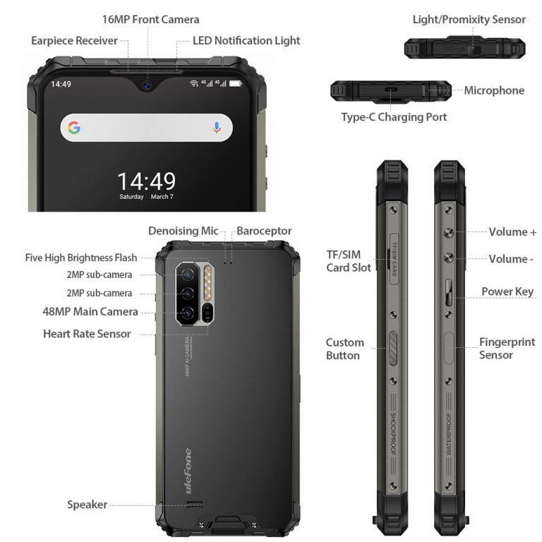 Ulefone Armor 7E Rugged Mobile Phone Helio P90+128G Smartphone
