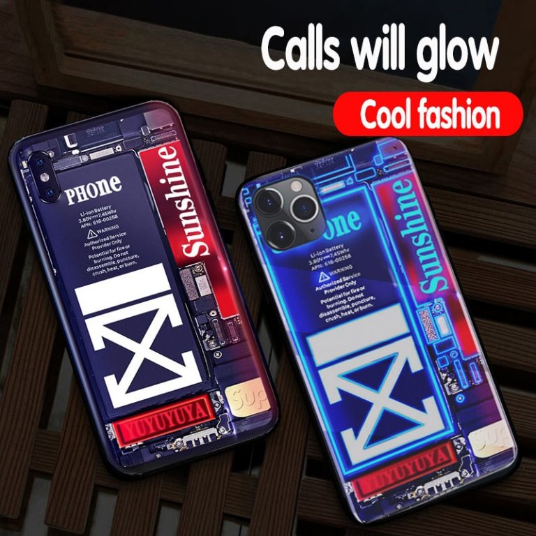 Luxury Creative Luminous Phone Case for iPhone SE 2020 11 Pro max 6 6s 7 8 Plus X XS Max XR Cool fashion Call flash Cover 1 Luxury Creative Luminous Phone Case for iPhone SE 2020 11 Pro max 6 6s 7 8 Plus
