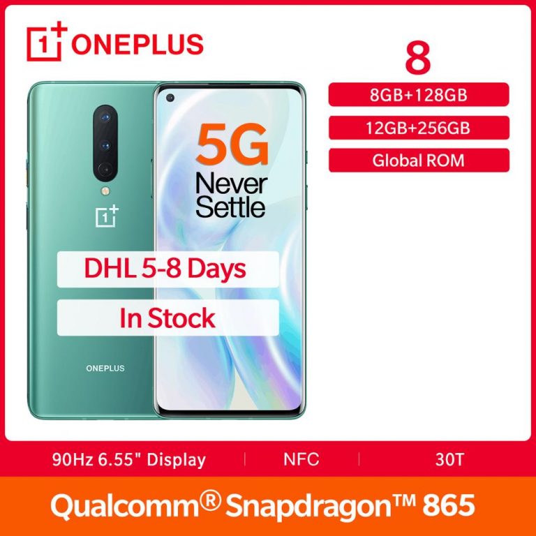 In Stock New OnePlus 8 5G Global Rom Snapdragon 865 90Hz 6.55" Fluid AMOLED