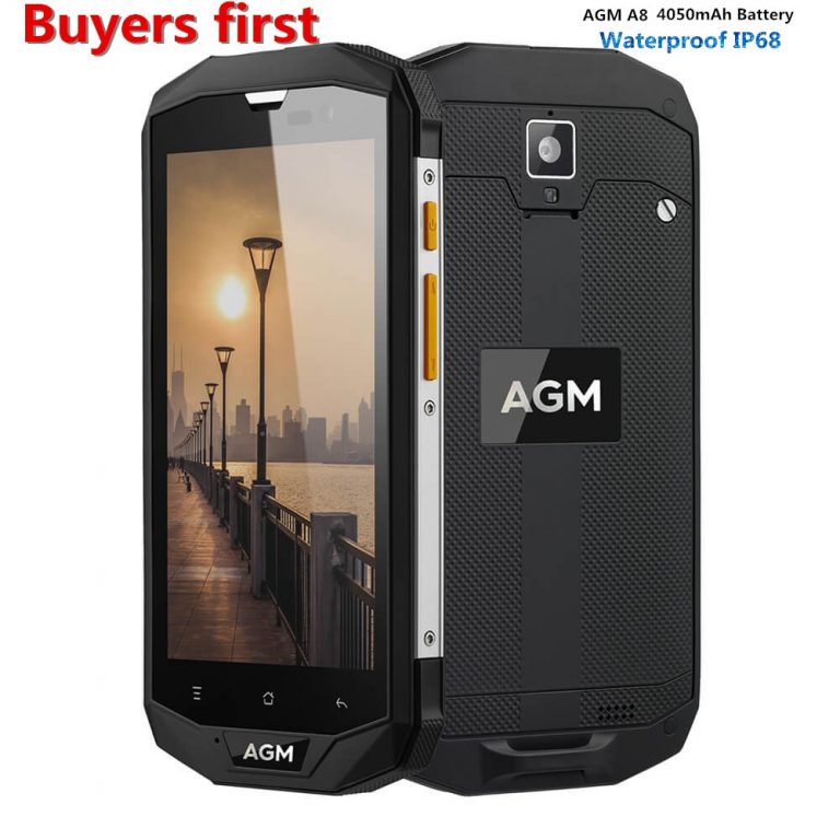 AGM A8 5.0" Qualcomm MSM8916 IP68 Waterproof Android 7.0 4G LTE Mobile Phone RAM 3GB/4GB ROM 32G /64GB 13.0MP 4050mAh smartphone