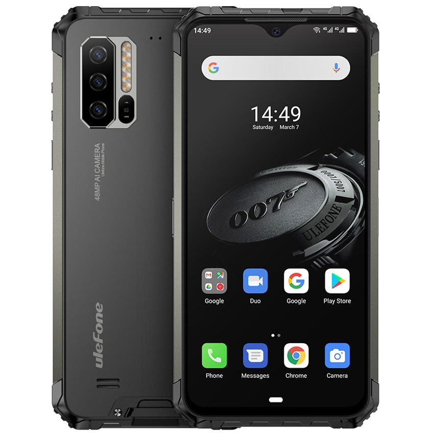 Ulefone Armor 7E NFC Rugged Smartphone 4GB + 128GB Android 9.0 Helio P90+ IP68 shockproof Mobile Phone 5500mAh Global Version