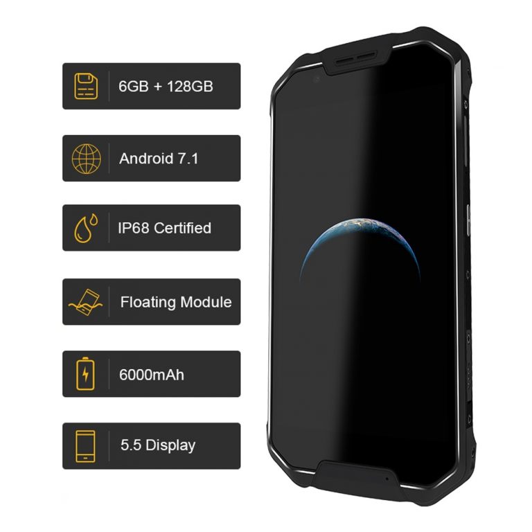 AGM X2 Rugged IP68 Waterproof Smartphone 6000mAh Quick Charge