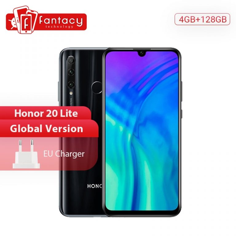 Global Version Honor 20 Lite 4GB 128GB Smartphone 6.21 Inch Screen 32MP