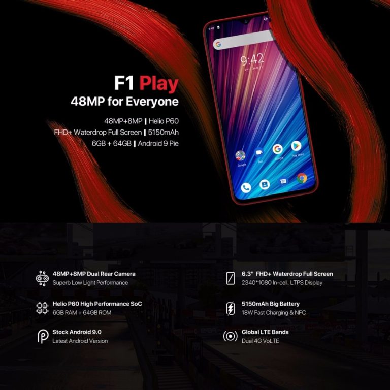 UMIDIGI F1 Play Smartphone Android 9.0 48MP+8MP+16MP Cameras