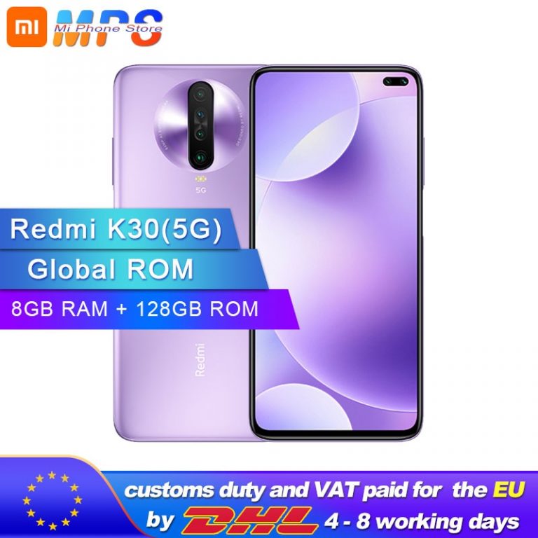Global ROM Original Xiaomi Redmi K30 5G 128GB 8GB Snapdragon 765G Octa Core