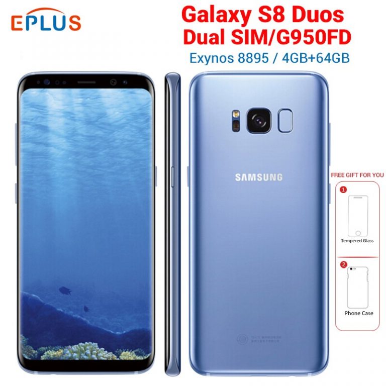 New EU Version 4GB 64GB Samsung Galaxy S8 Duos G950FD Dual SIM Mobile