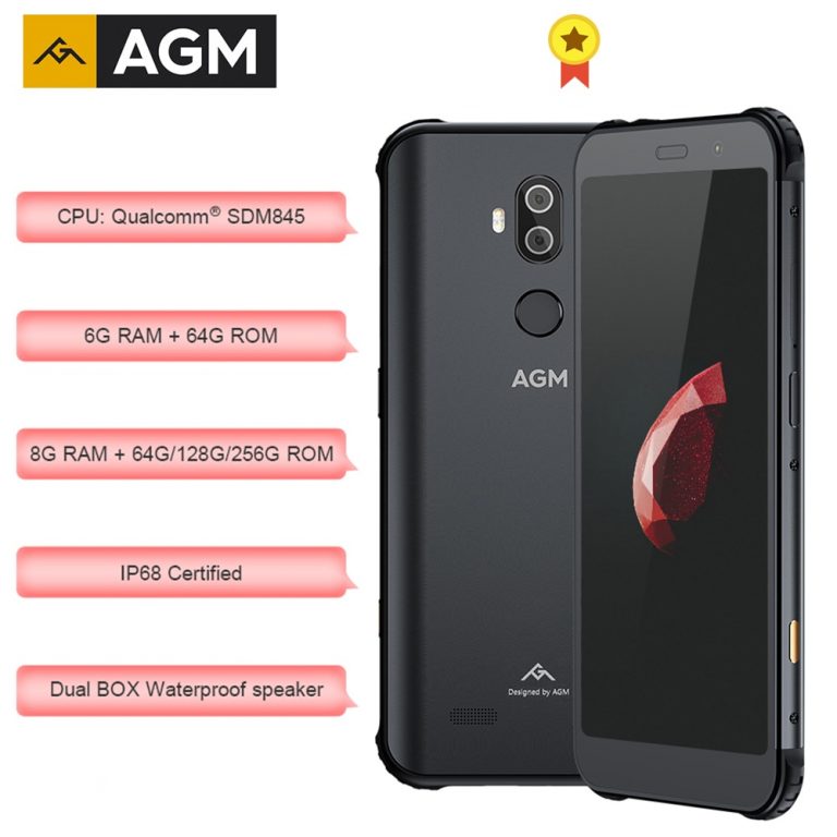 AGM X3 Rugged Waterproof Smartphone 8GB 256GB SDM845 Octa