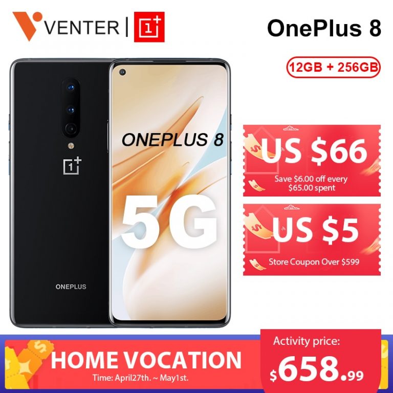 Global Rom OnePlus 8 5G Smartphone 12GB 256GB Snapdragon 865 Octa Core