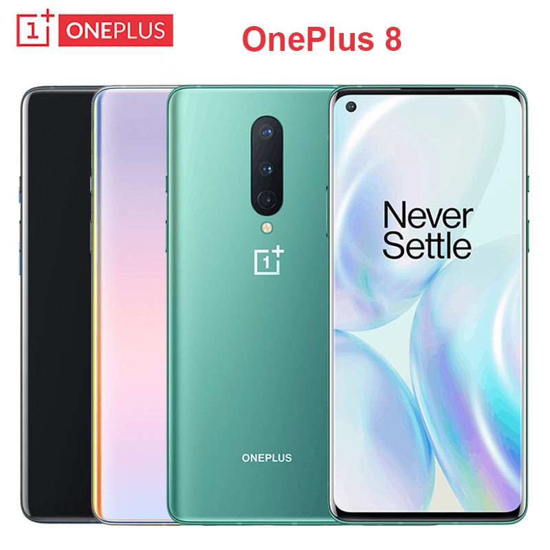 2020 New Original OnePlus 8 5G Mobile Phone 6.55" 90Hz refresh Rate 8G+128G Snapdragon 865 48MP Camera NFC 30W Smartphone