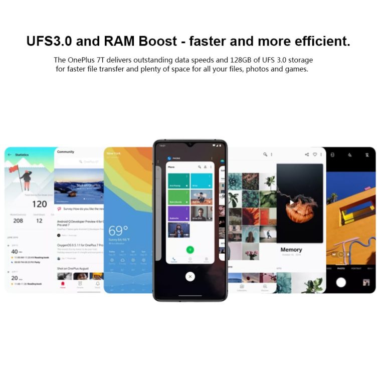 New OnePlus 7T Mobile Phone 6.55" 8GB RAM 128GB ROM Snapdragon