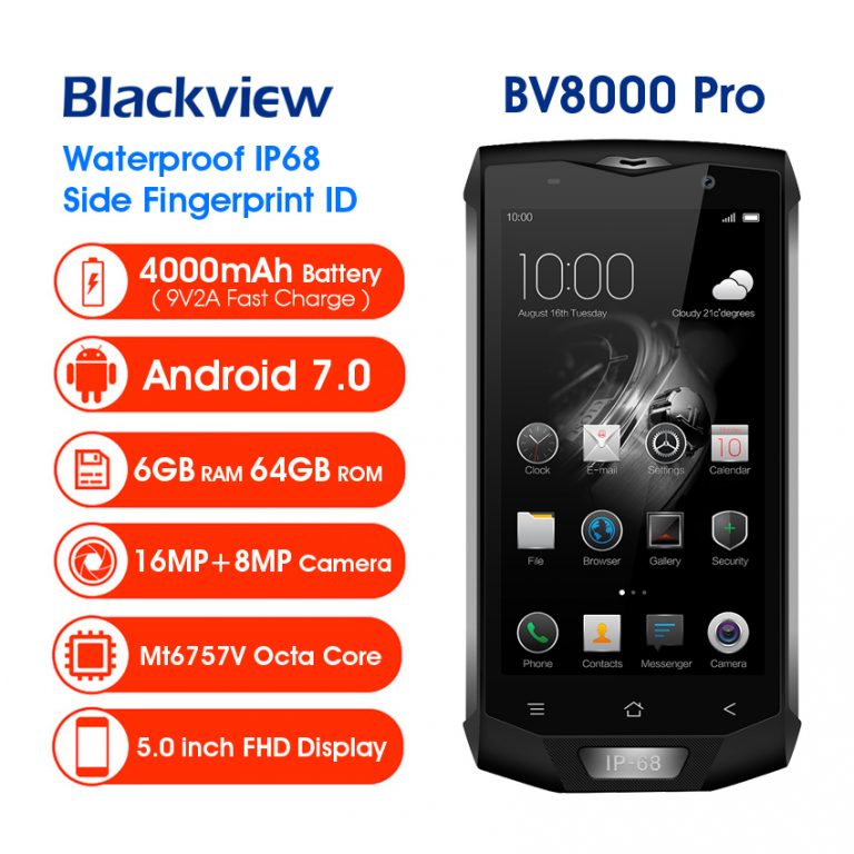Blackview Pro IP68 Waterproof Shockproof 4G Smartphone 5.0" Octa Core