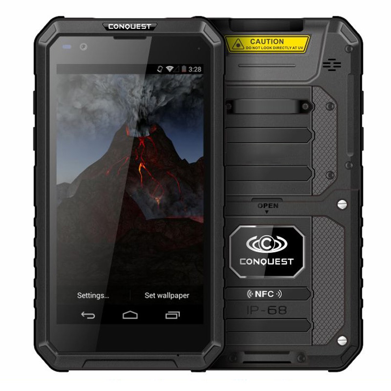 Conquest S10 IP68 Waterproof Smartphone 5.5" IPS Android 7.0 MTK6753 Octa Core 3GB RAM 32GB ROM 4G 5000mAh OTG NFC Shockproof
