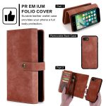 For iPhone SE 2020 Case Premuim Vintage PU Leather Magnetic Buckle Flip