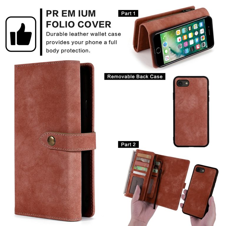 For iPhone SE 2020 Case Premuim Vintage PU Leather Magnetic Buckle Flip Stand Wallet Cover For iPhone SE 2 4.7'' Case Card Slot 2 For iPhone SE 2020 Case Premuim Vintage PU Leather Magnetic Buckle Flip