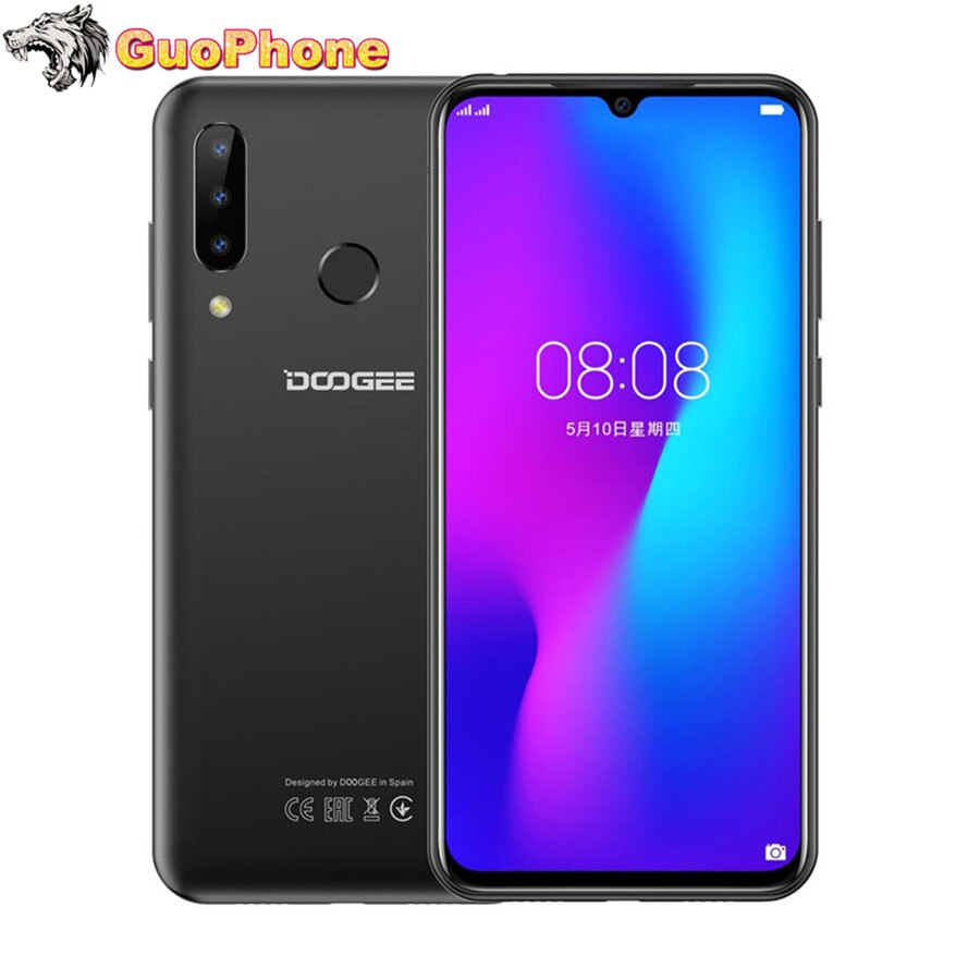 DOOGEE N20 SmartPhone 6.3" 4GB RAM 64GB ROM Fingerprint 16MP Triple Back Camera MT6763 Octa Core 4350mAh 4G LTE Mobile Phone