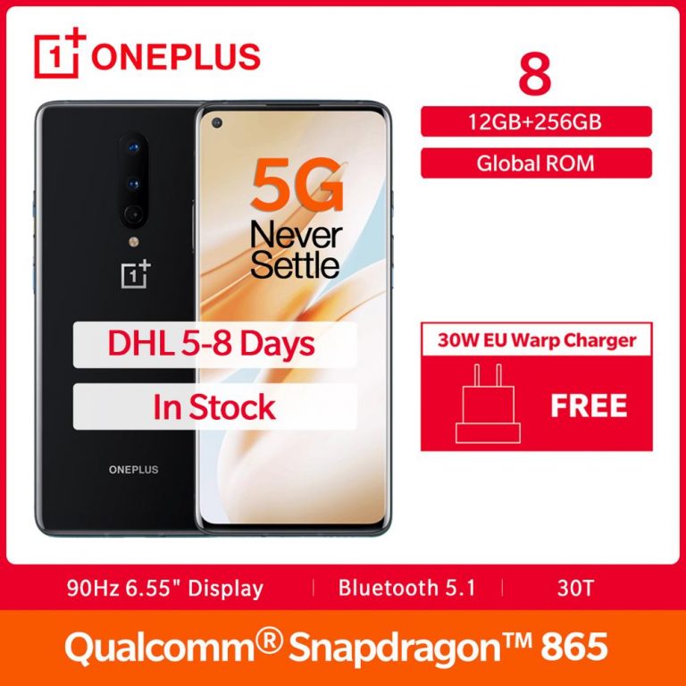 In Stock OnePlus 8 5G Global Rom Snapdragon 865 12GB 256GB 6.55" Fulid AMOLED Display 48MP 30W UFS 3.0 NFC Smartphone In Stock OnePlus 8 5G Global Rom Snapdragon 865 12GB 256GB 6.55" Fulid AMOLED Display 48MP 30W UFS 3.0 NFC Smartphone