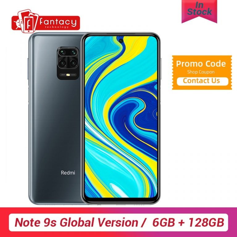 In Stock Global Version Xiaomi Redmi Note 9S 6GB 128GB Snapdragon 720G 48MP AI Quad Camera Note 9 S Smartphone 5020mAh QC 3.0