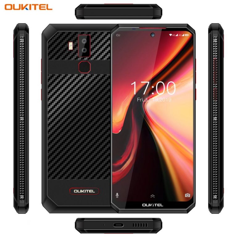 OUKITEL K13 Pro Android 9.0 Mobile Phone 6.41" 19.5:9 Screen MT6762 4G RAM 64G ROM 5V/6A 11000mAh OTA NFC Fingerprint Smartphone