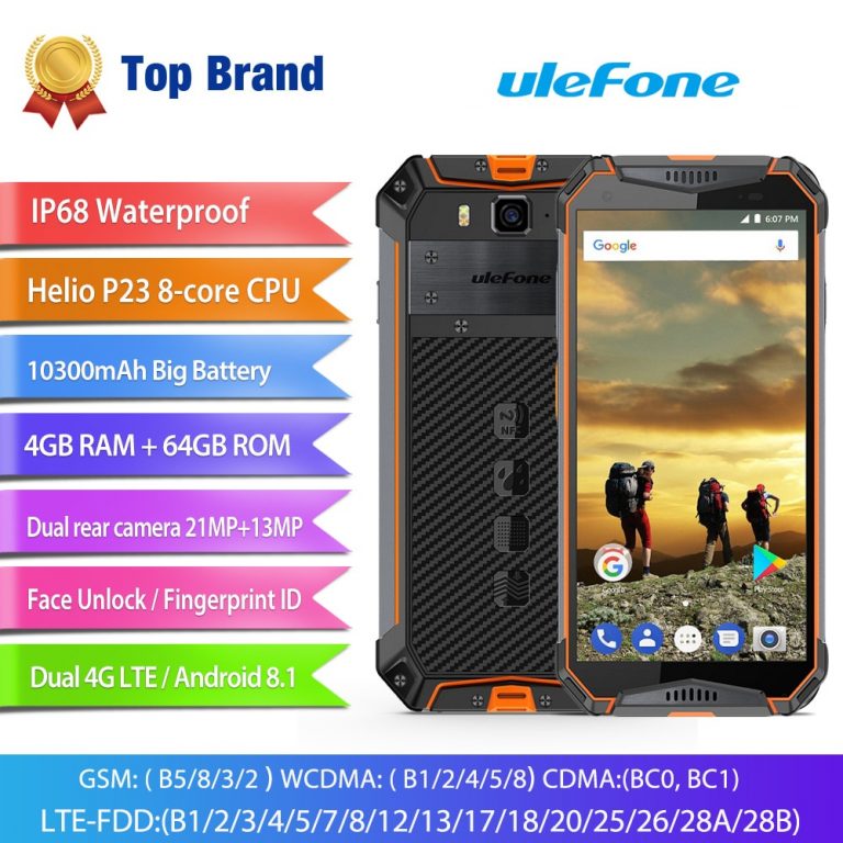 Ulefone Armor 3 IP68 Waterproof Mobile Phone Android 8.1 5.7" FHD+ Octa Core