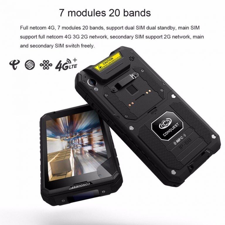 Conquest S10 IP68 Waterproof Smartphone 5.5" IPS Android 7.0 Octa Core