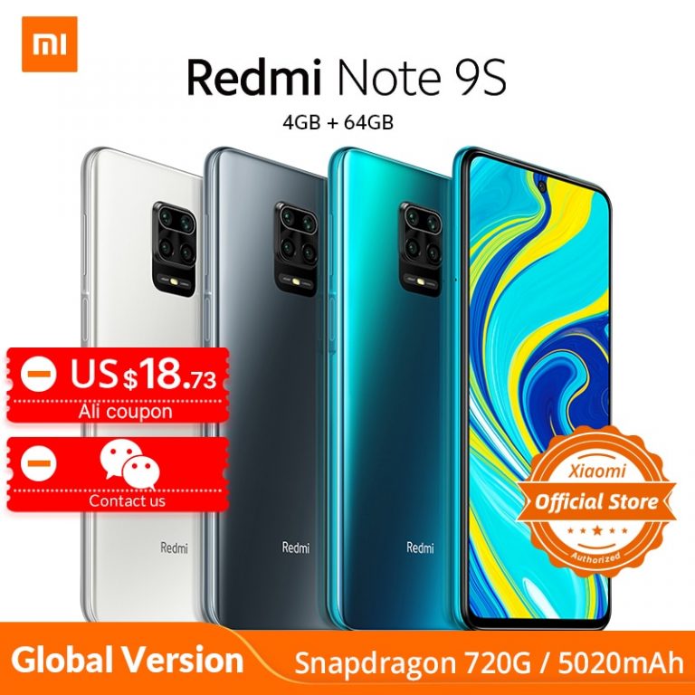 Xiaomi Redmi Note 9S Note 9 S 4GB 64GB Global Version smartphone Snapdragon 720G mobile phone Octa core 5020mAh 48MP Quad Camera 1 Xiaomi Redmi Note 9S 4GB 64GB Global Version Smartphone – Power-Packed Performance with 48MP Quad Camera 📱💥