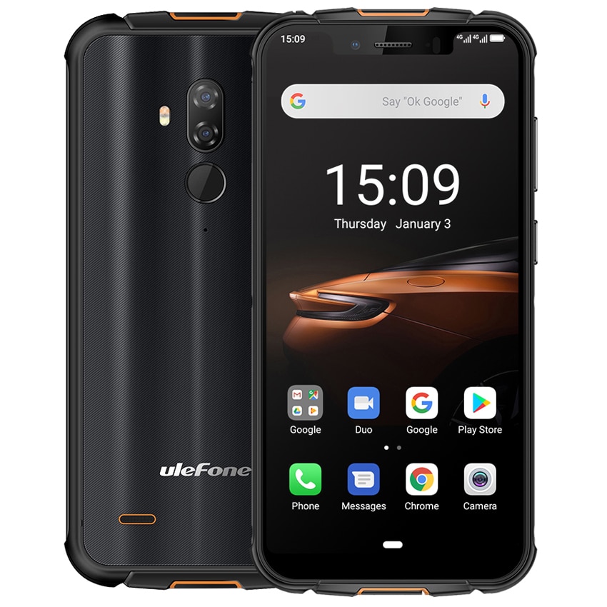 Ulefone Armor 5S NFC IP68 Waterproof Mobile Phone Android 9.0 4GB+64GB MT6763 Otca-core wireless charge 4G LTE Rugged Smartphone