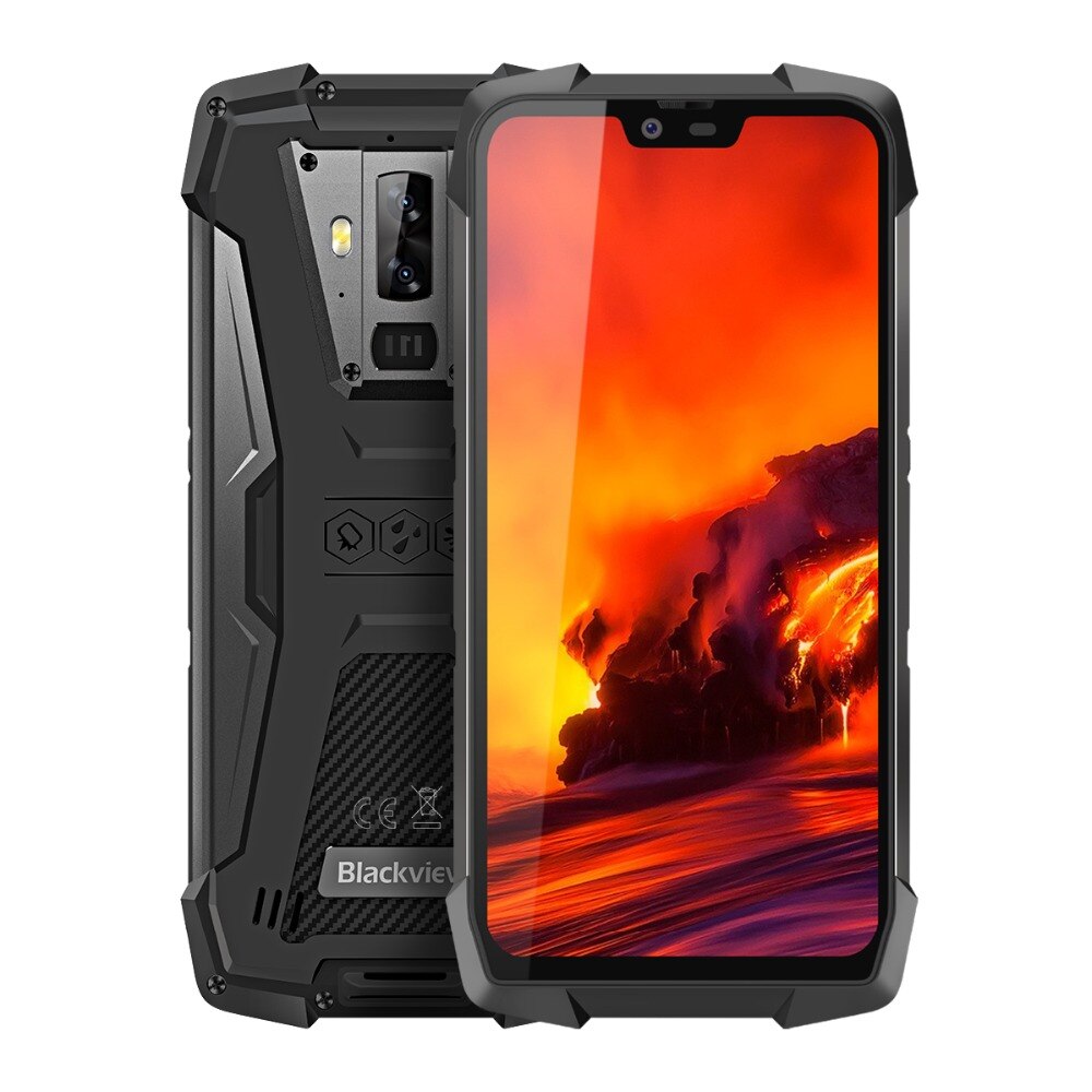 Original Global Version Blackview Waterproof Rugged Smartphone 6GB+128GB Android 9.0 Pie Night Vision 16MP NFC 4G Mobile Phone