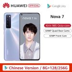 Pre Sale Huawei Nova 7 5G Smartphone Kirin 985 64MP Quad Rear Cams 32MP Front Cam 6.53'' OLED Mobile Phones 40W SuperCharge NFC