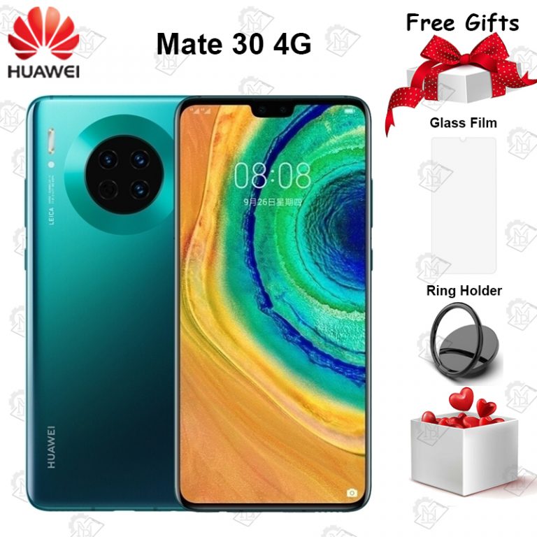 Original Huawei Mate 30 4G Mobile Phone 6.62 inch 6GB RAM 128GB ROM Kirin 990 Android 10 40MP Triple Rear Cameras Smartphone