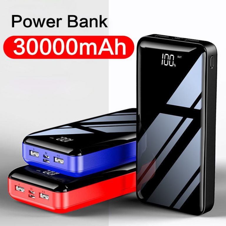 2020 New Power bank 30000 mAh Bank Portable Charging Poverbank Mobile Phone External Battery Charger Powerbank for iPhone Xiaomi