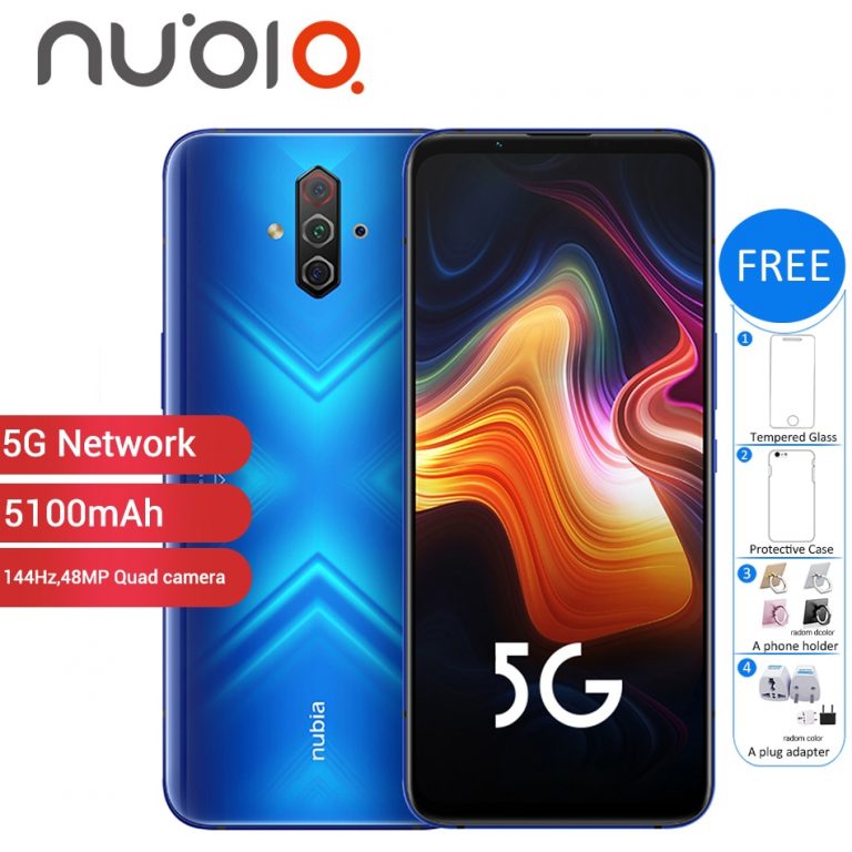 New Original ZTE Nubia Play 5G Mobile Phone 6.65" 8GB 128GB 5100mAh 30W Snapdragon 765G 48MP Quad Camera NFC 5G Smartphone