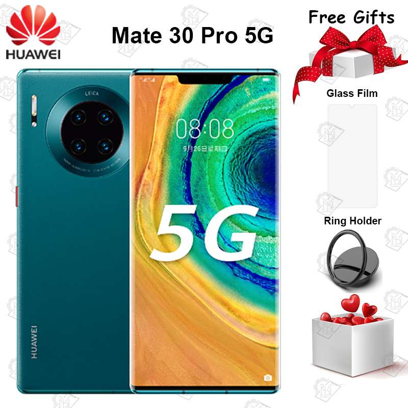 Original Huawei Mate 30 Pro 5G Mobile Phone 6.53" 8G+128G Kirin 990 Android 10 Triple Cameras 40MP Front Camera 32MP Smartphone