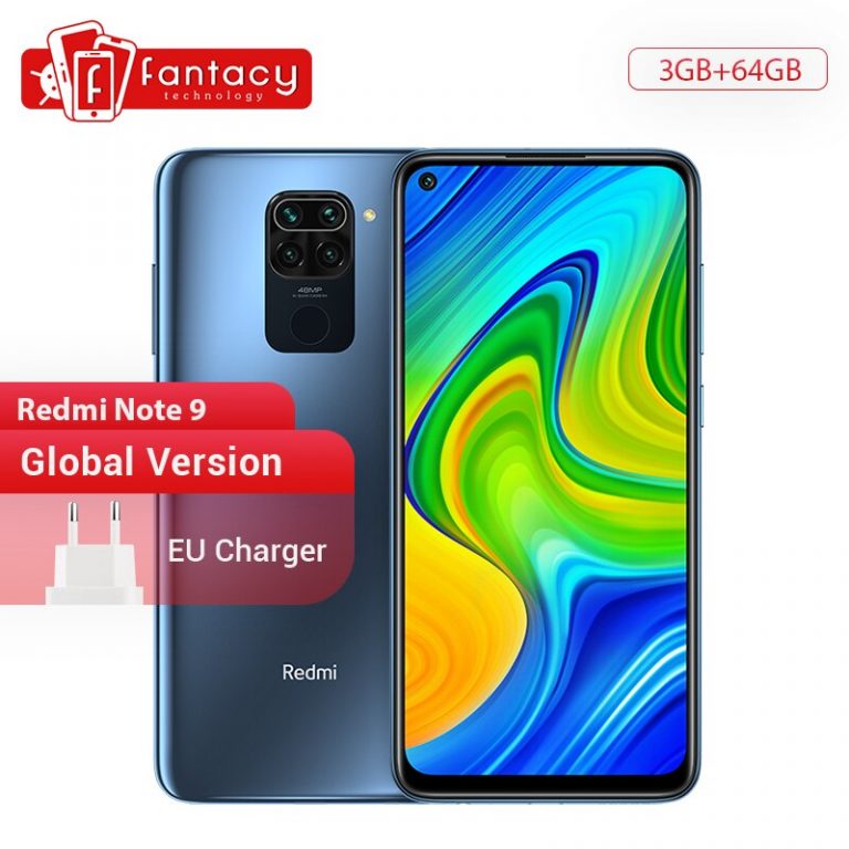 Global Version Xiaomi Redmi Note 9 3GB 64GB Helio G85 48MP AI Quad Camera Smartphone 5020mAh