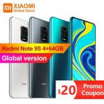Global Version Xiaomi Redmi Note 9S 4GB RAM 64GB ROM Mobile Phone Octa-core Snapdragon 720G 5020mAh 48MP Cam Smartphone