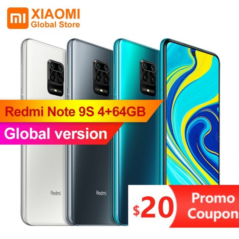Global Version Xiaomi Redmi Note 9S 4GB RAM 64GB ROM Mobile Phone Octa-core Snapdragon 720G 5020mAh 48MP Cam Smartphone