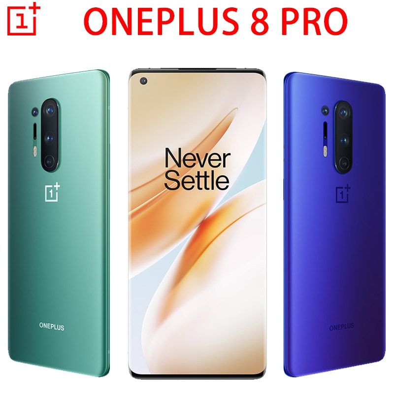 Oneplus 8 Pro 5G MobilePhone 6.78 inch Snapdragon 865 Octa Core Android10 Warp Charge NFC Smartphone Global Firmware