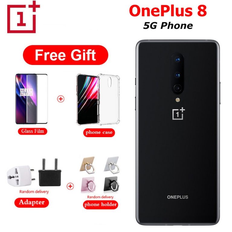 NEW Original OnePlus 8 5G MobilePhone Dual SIM 8/12G RAM 128/256G ROM Snapdragon865 6.55"48MP 4300mAh NFC Android10.0 SmartPhone