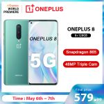 Global Rom Oneplus 8 5G Smartphone Snapdragon 865 Octa Core 8GB 128GB
