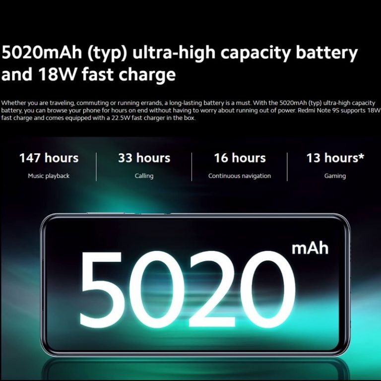 Global Version Xiaomi Redmi Note 9S 4GB RAM 64GB ROM Mobile Phone Octa-core