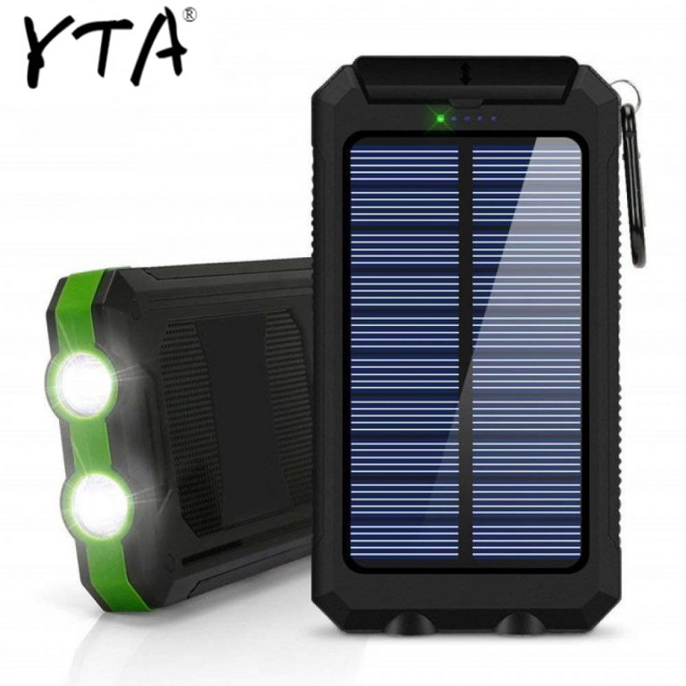 2020 30000mAh Solar Power Bank Dual USB powerbank Waterproof Battery External