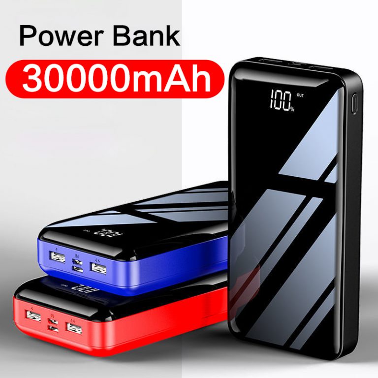 2020 New Power bank 30000 mAh Bank Portable Charging Poverbank Mobile Phone