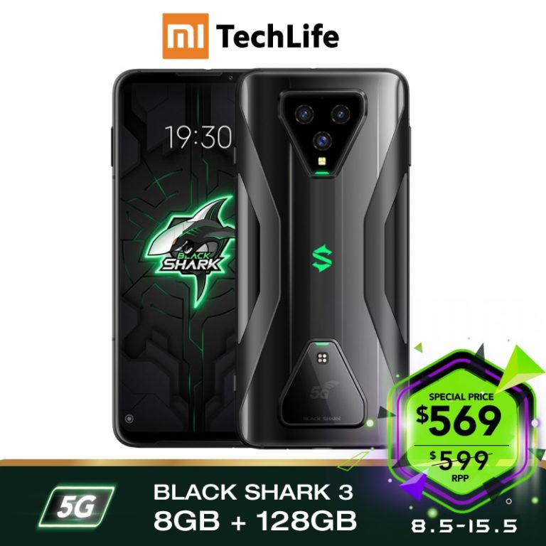 EU Version Xiaomi Black Shark 3 5G 128GB Rom 8GB Ram ,5G Gaming phone [Newly Launch Promo] Smartphone Mobile blackshark3