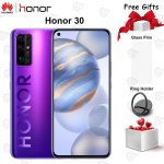 Original New Honor 30 Mobile Phone 6.53 inch 6G RAM 128G ROM Kirin 985 Octa Core Android 10 50x Digital Zoom 40MP 5G Smartphone