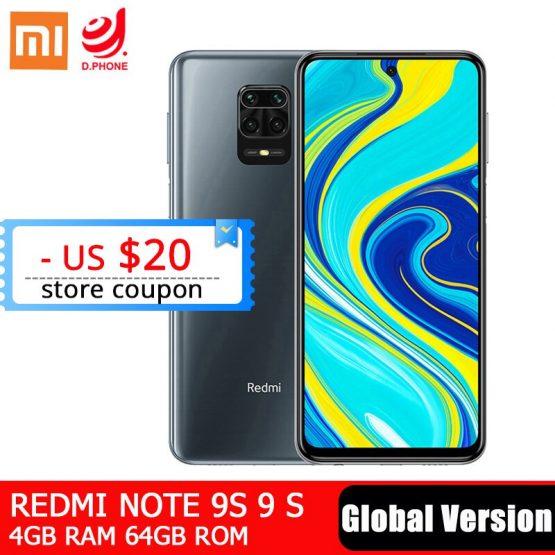 Global Version Xiaomi Redmi Note 9S 9 S 4GB 64GB Smartphone Snapdragon 720G Octa Core 48MP Quad Cameras 6.67" FHD Screen 5020mAh