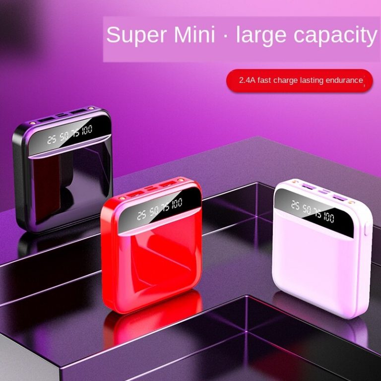 Mini Power Bank 30000mAh 2020 New Large Capacity Portable LED Lighting