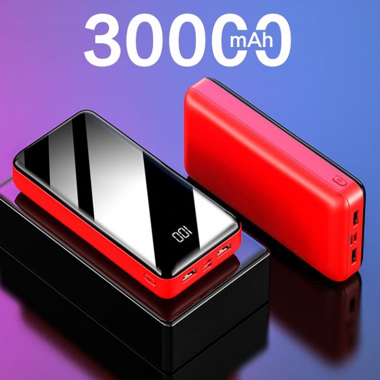 2020 New Power bank 30000 mAh Bank Portable Charging Poverbank Mobile Phone