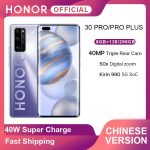 New Arrival Honor 30 Pro 30 Pro Plus 5G Smartphone Kirin 990 6.57'' 40MP Triple Cam IP54 Waterproof Wi-fi 6+ 40W SuperCharge