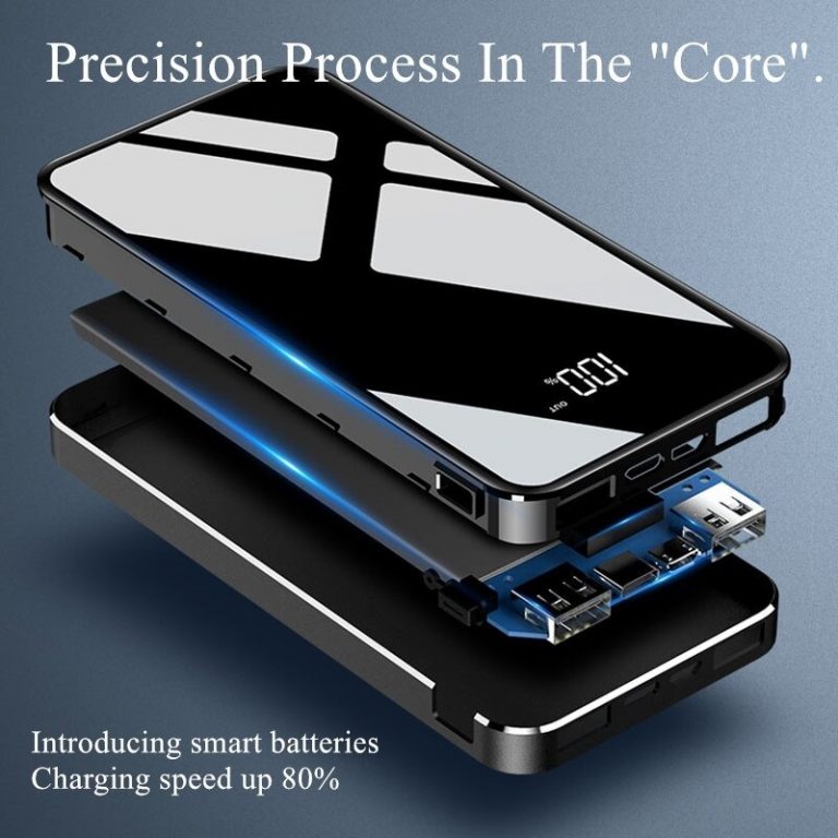 Power Bank 2020 New Fashion Battery Bank LCD Screen Digital Display Power Bank